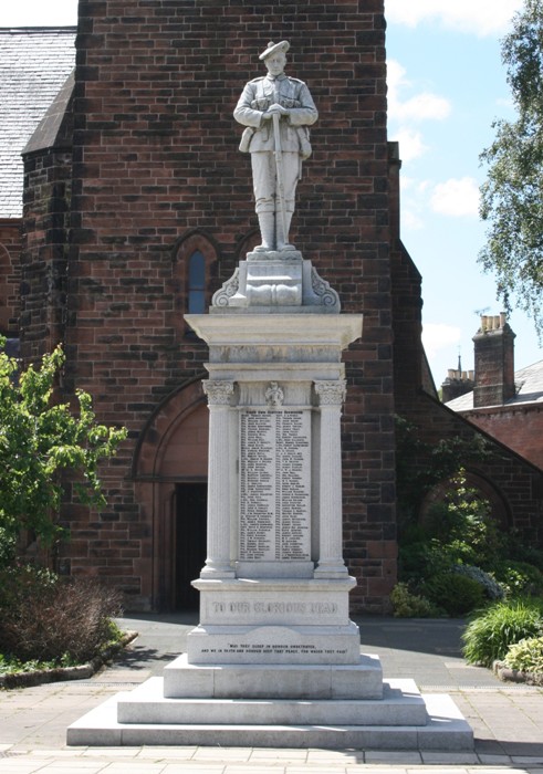 James Clugston on Dumfries War Memorial